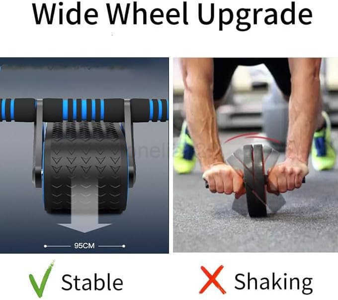 Ab Roller Wheel for Home Gym Sturdy Core Fitness Equipment with Knee Pad Perfect Abdominal Exercise For Men Women Effective Abs Workouts Strength T W2