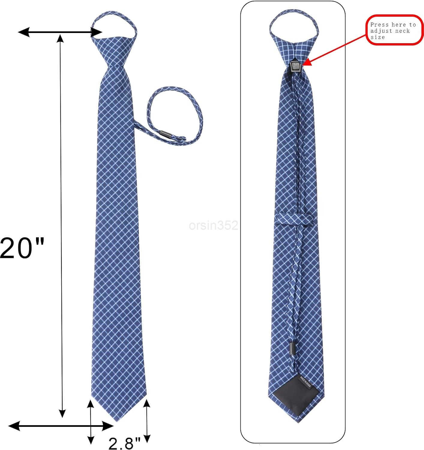 Mens Ties Mens Zipper Ties Neckties for Men Silky Zip Up Ties Mens Pretied Ties SetW250904