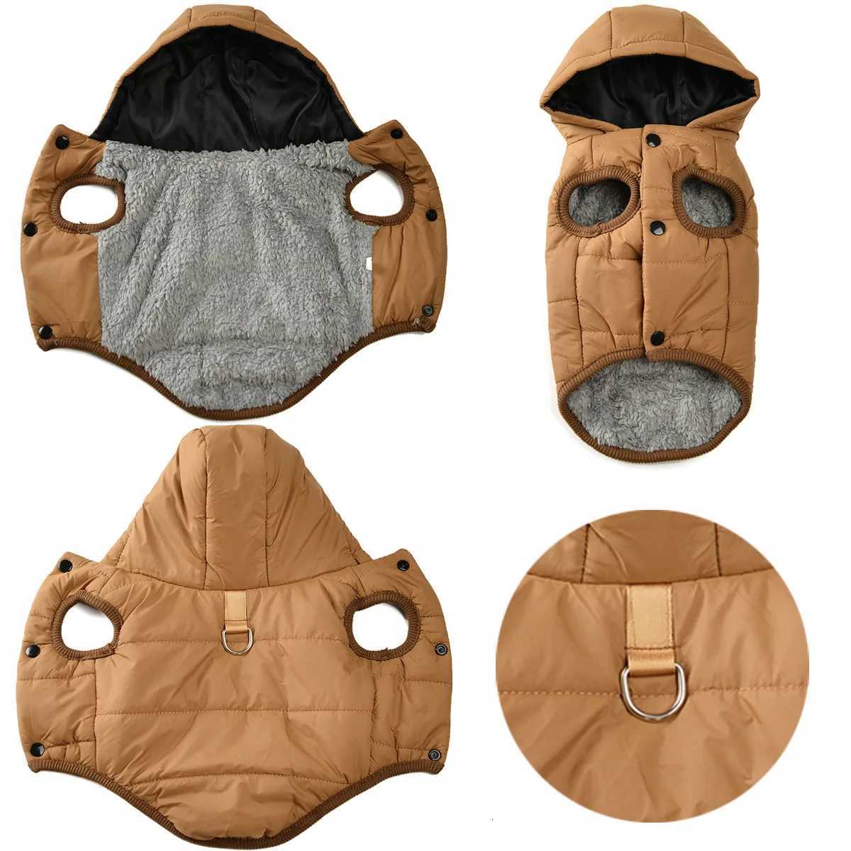 Winter Dog Clothes Warm Pet Vest et with Hat Outdoor Waterproof Solid Coat for Small Medium Dogs Costume Clothing Supplies W250904