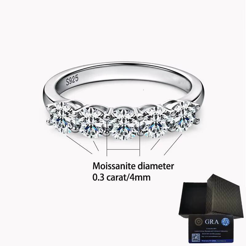 S925 Silver Moissanite Ring with Diamonds Luxurious and Gorgeous Style for Weddings Banquets and Dress Matching