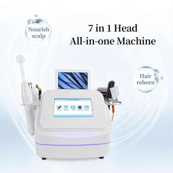 7 In 1 Hair Loss Treatment Scalp Care Ultrasound Bio Hair Nourishing Reborn Follicle Detection Camera Physiotherapy Device For Scalp Health