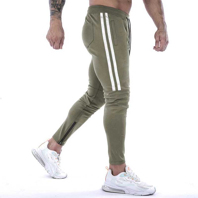 Gym Skinny Jogger Pants Men Running Sweatpants Fitness Bodybuilding Sports Pants Zip pocket Male Cotton Jogging Trousers menXJ250904