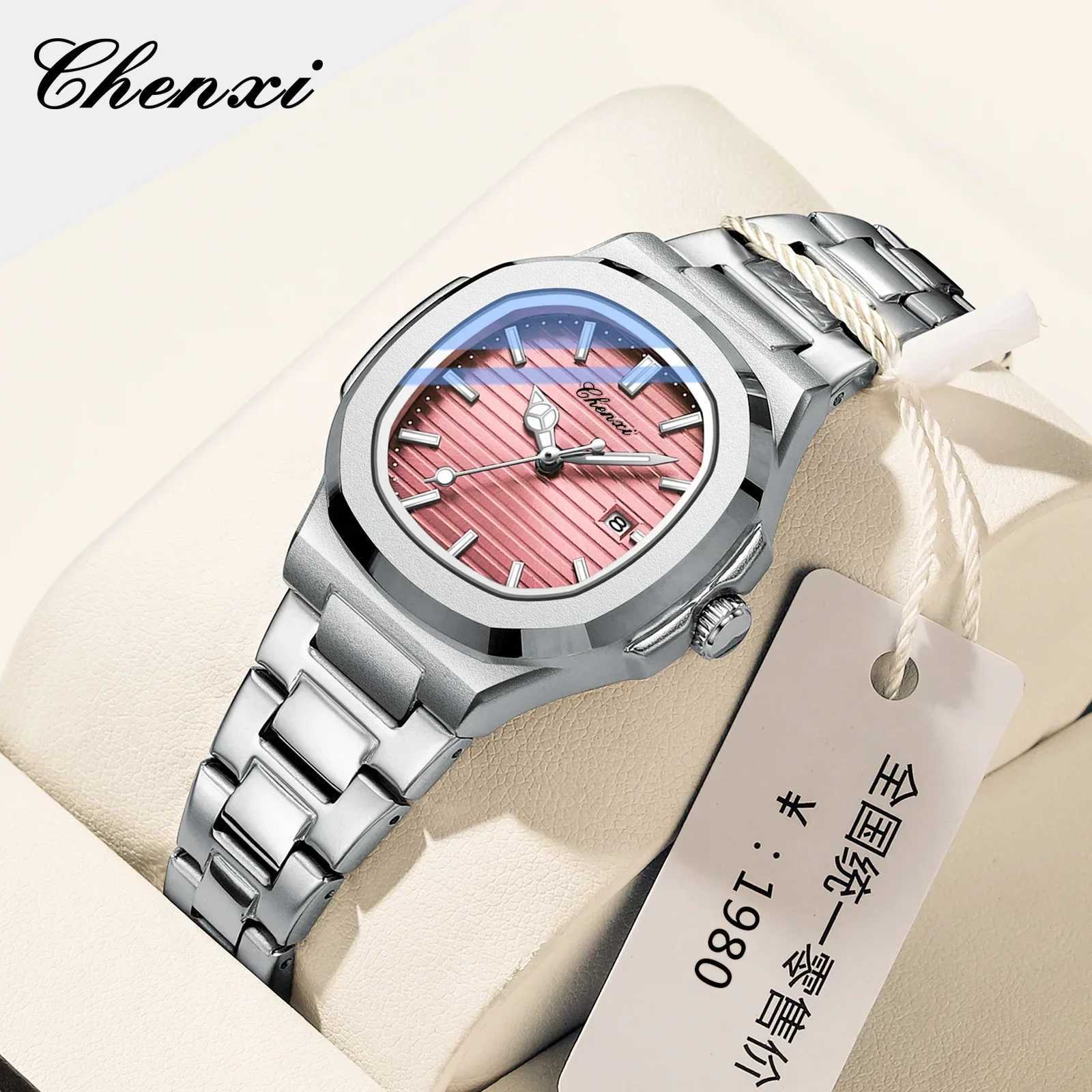 CHENXI 8222 New Ladies Watches Wen Fashion Elegant Silver Stainless Steel Party Quartz Wristwatch Watch Gift Relogio Feminino X250904