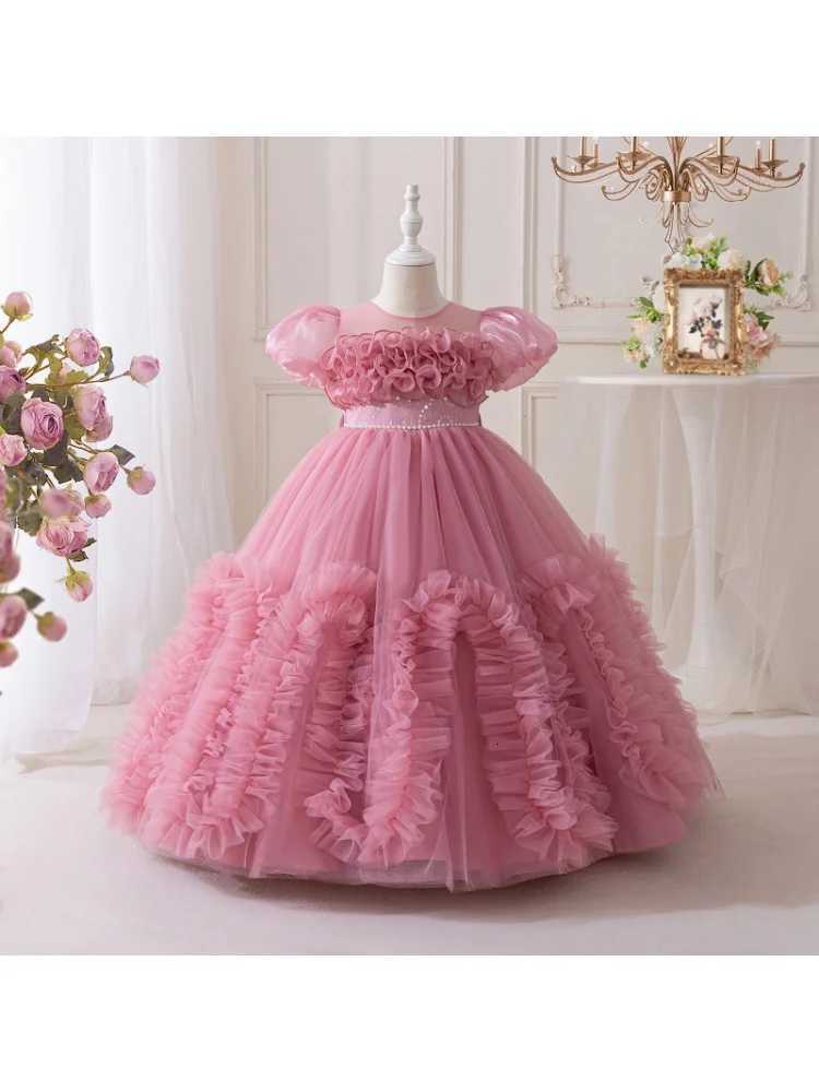 2025 Girls Summer New High-End Host Birthday Performance Light Luxury Piano Performance Princess Dress Z250904