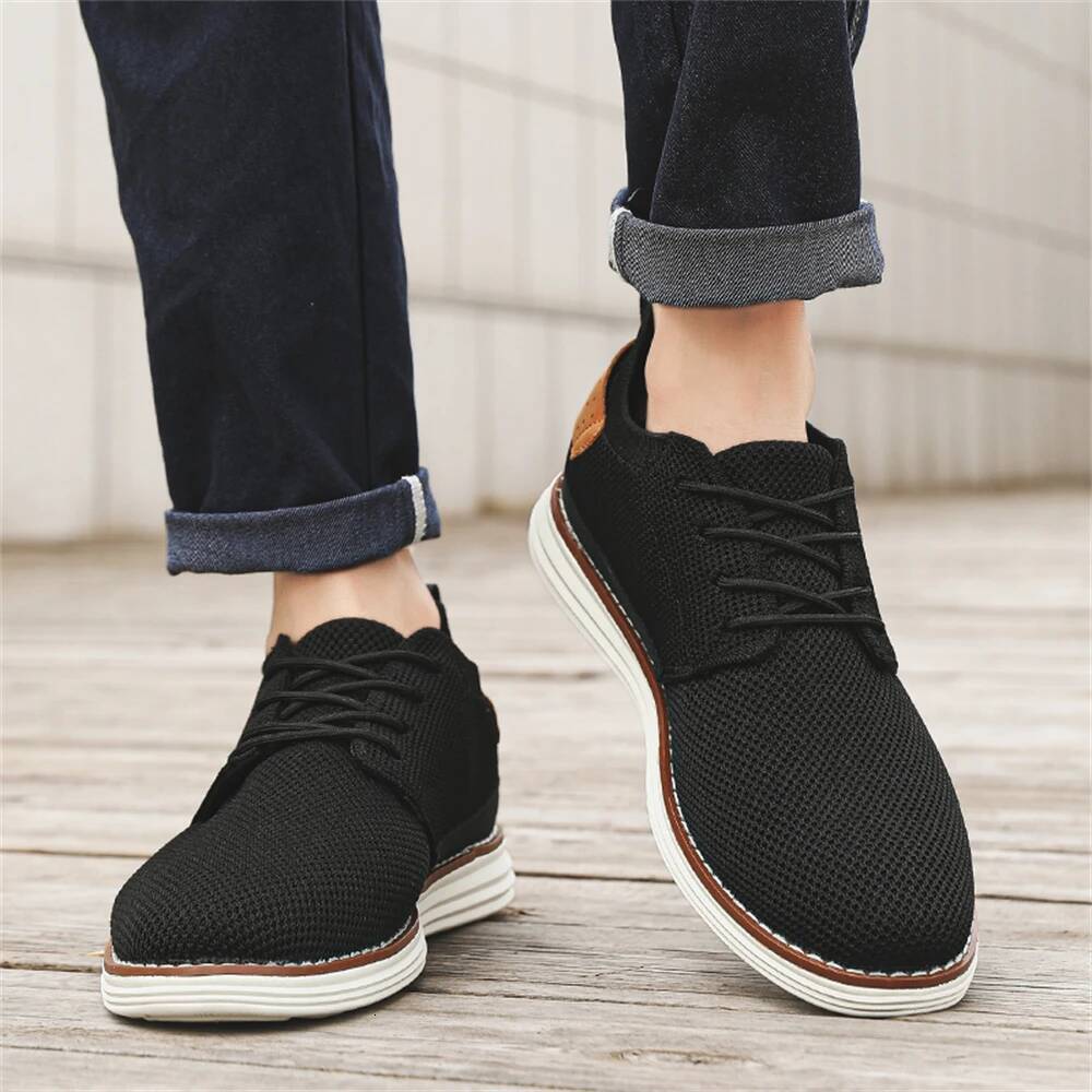 Plus Size Men's Trendy Solid Woven Knit Breathable Sneakers, Comfy Non Slip Shoes For Men Outdoor Activities ddmysaturn