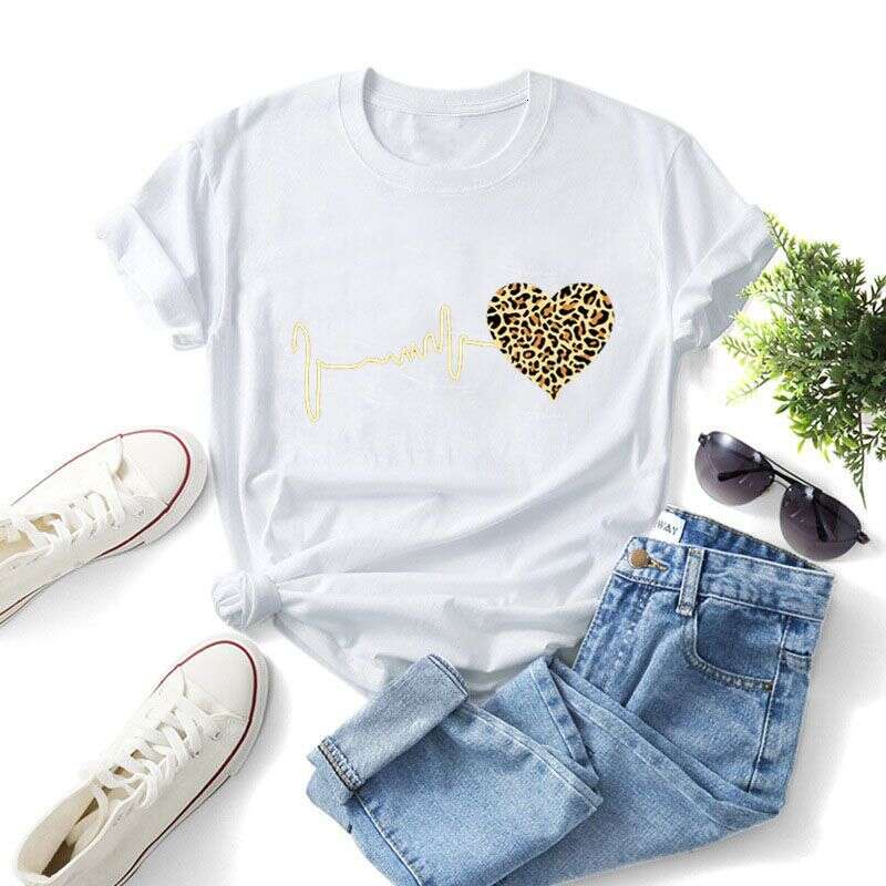 Fashion Women's And Men's Wear Brand Printing Couples Dress Unisex T-Shirt 8 Colours Xs-4Xl