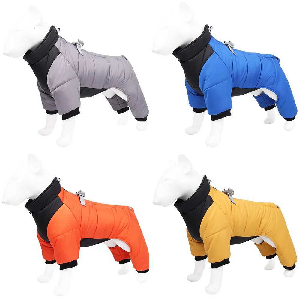 Dog Clothes Four Feet Clothing Warm Winter Coat Reflective Rainproof Dog Clothes Windproof Overall for Dogs Pet Cotton Clothes W250904
