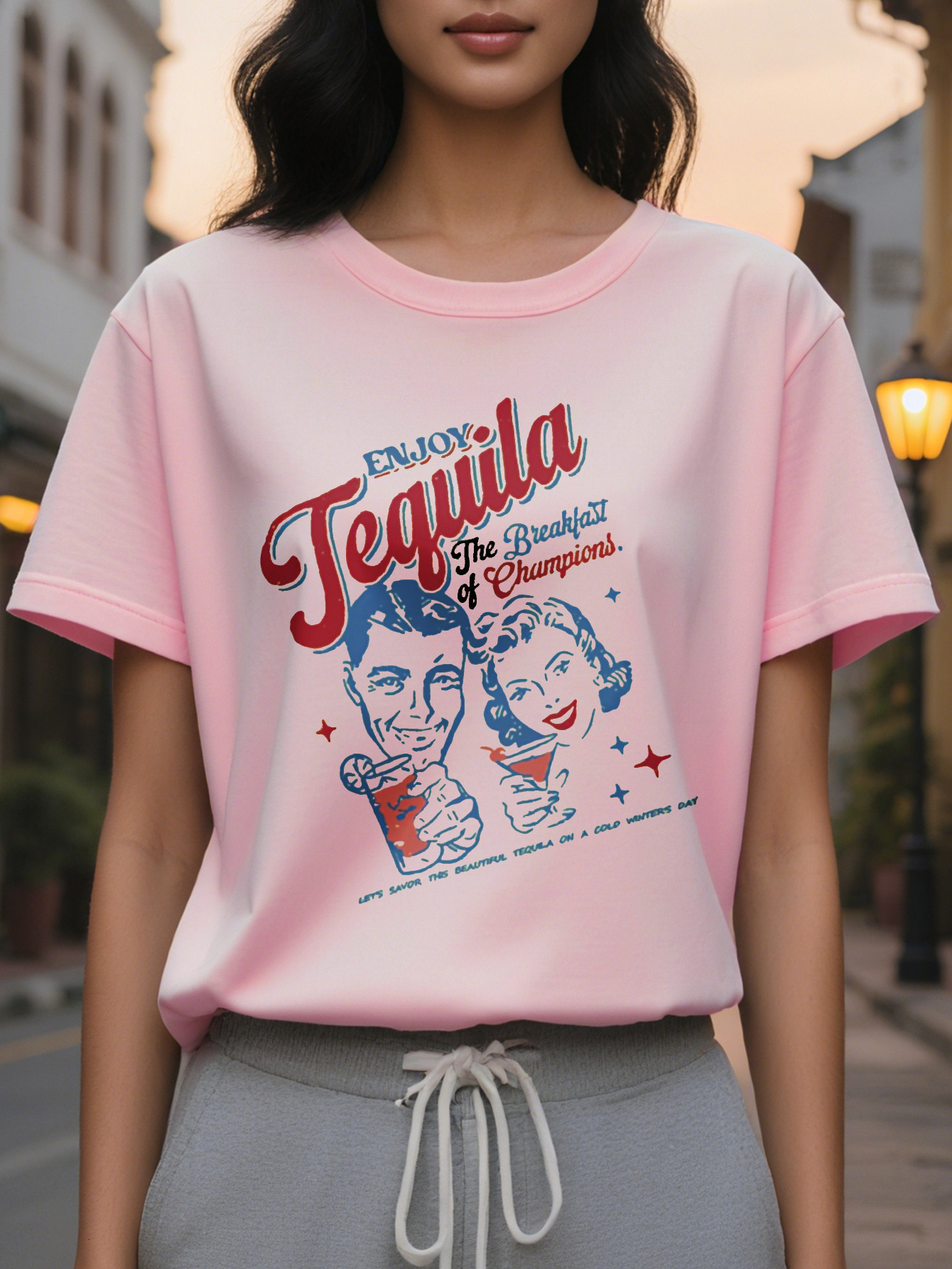 Women's Slim Fit Short Sleeve T-Shirt Bright Orange Round Neck Casual Top Spring Summer Cotton Washable