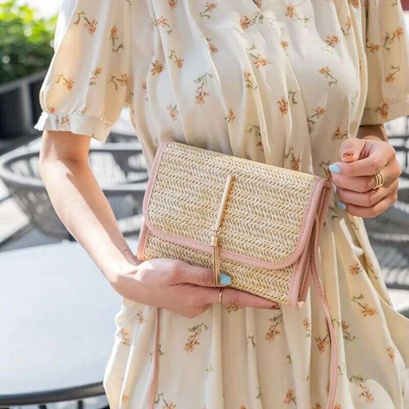 Luxury bag Womens Cross Body Bag Soft Woven Straw Shoulder Bags Ladies Summer Beach Handbag