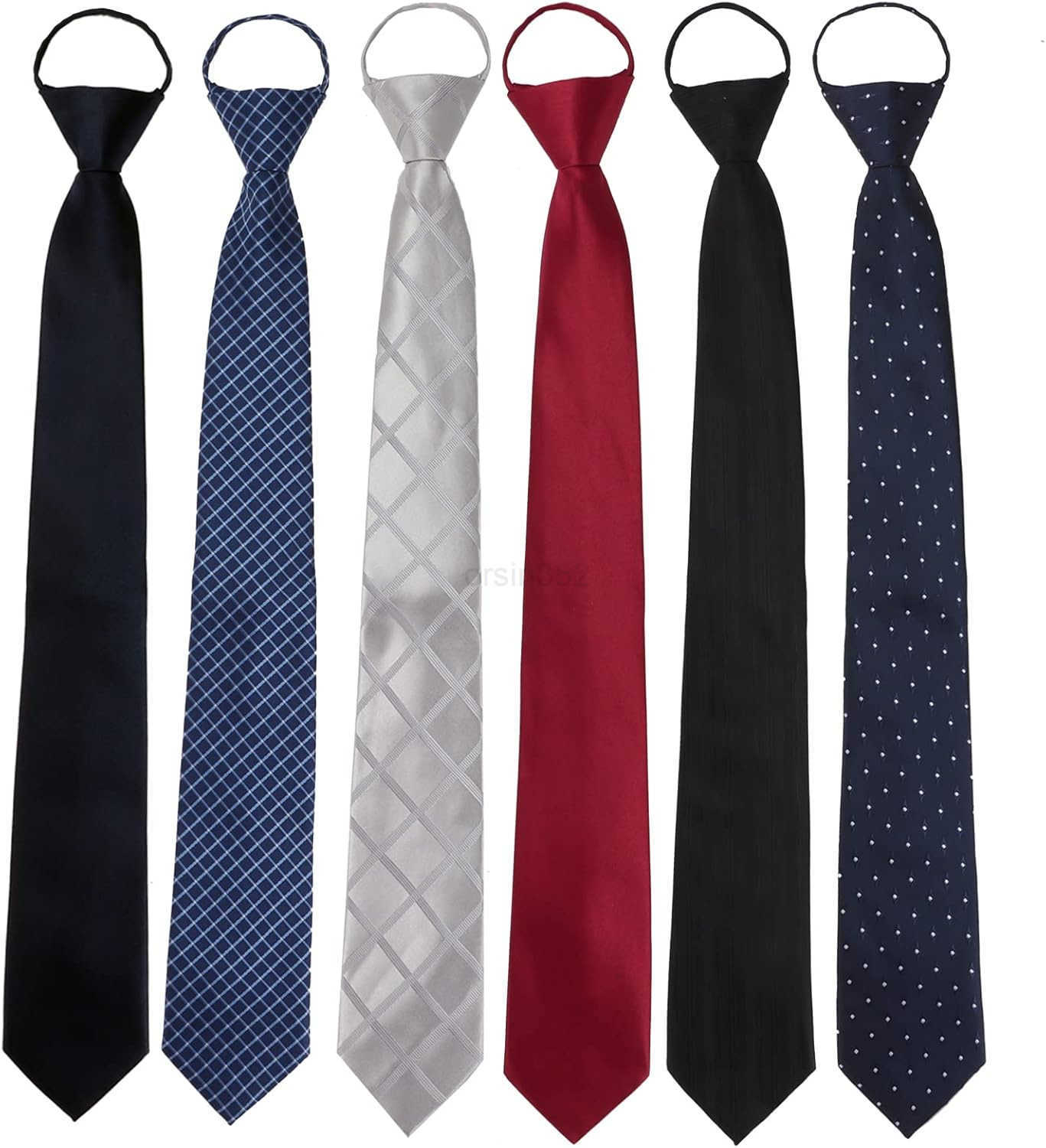 Mens Ties Mens Zipper Ties Neckties for Men Silky Zip Up Ties Mens Pretied Ties SetW250904