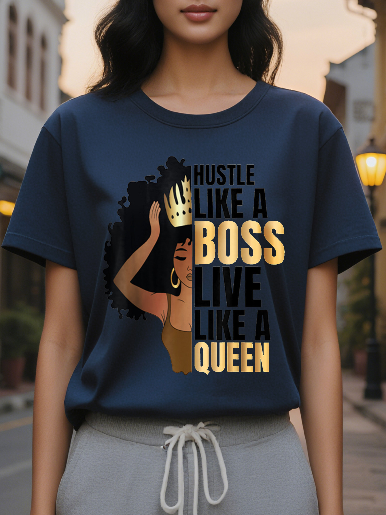 Vibrant Figure Letter Print Crew Neck T-Shirt Soft Breathable Short Sleeve Tee Spring Summer Women's Casual