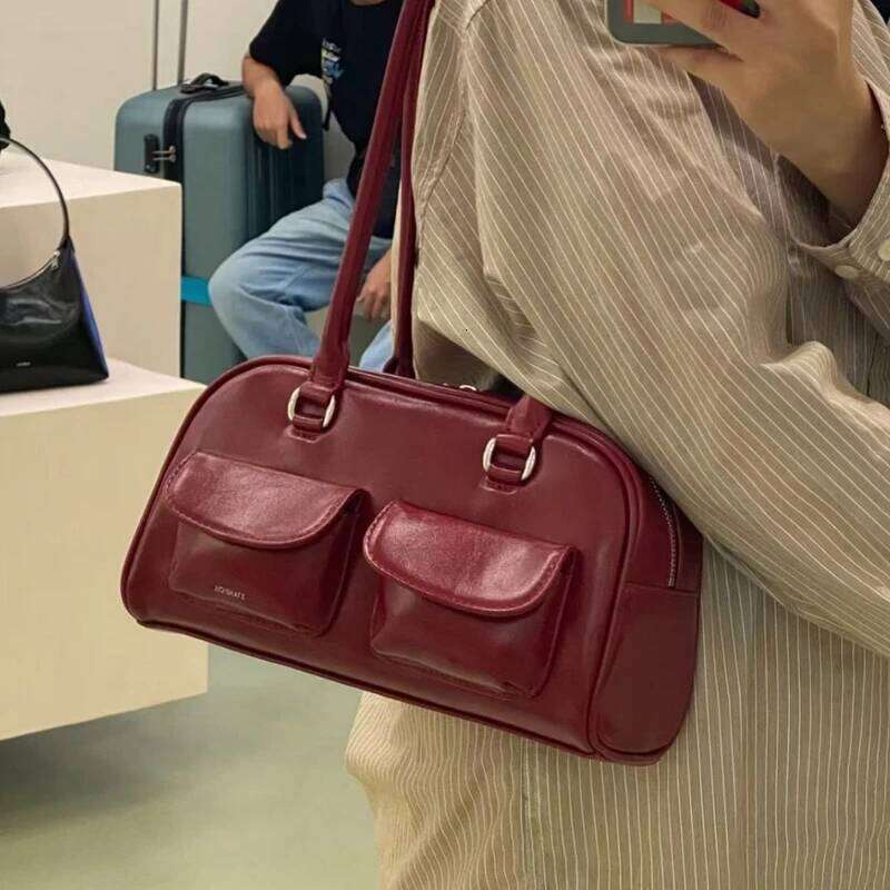 2025 New Bowling Popular Underarm Large Capacity Single Shoulder Three-dimensional Bag, Horizontal Square Handbag