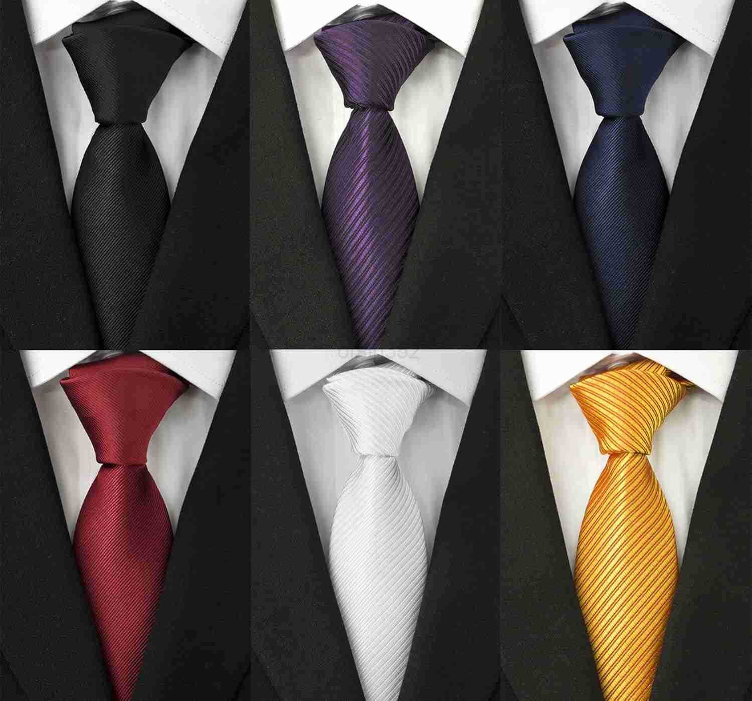 Ties for Men Big and Tall Neckties Woven Jacquard Classic Neck Tie Business WeddingW250904