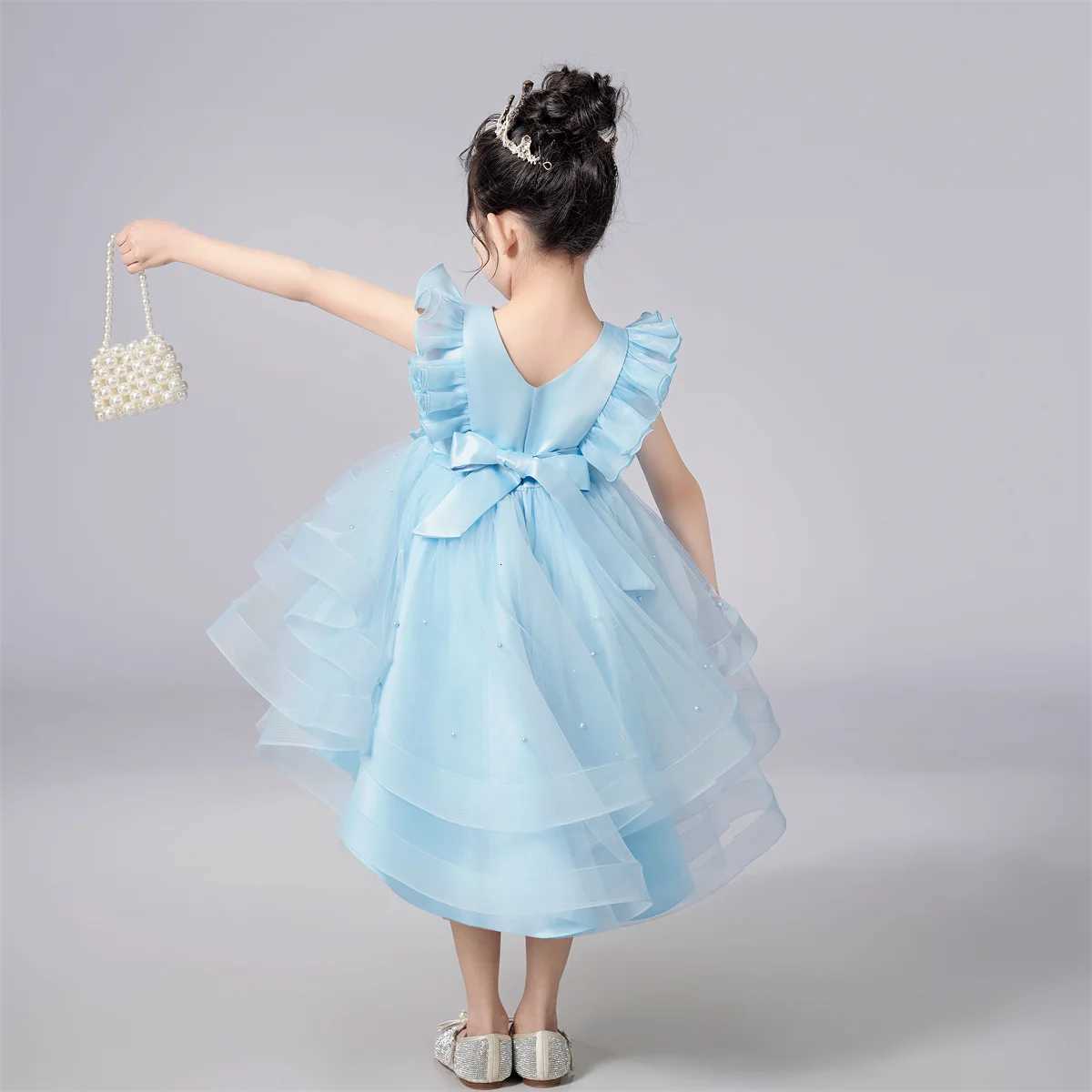 Kids Clothing Children Pageant Wedding Birthday Party Dress Princess Tuxedo Ball Gown Flower Girls Trailing Dresses Z250904