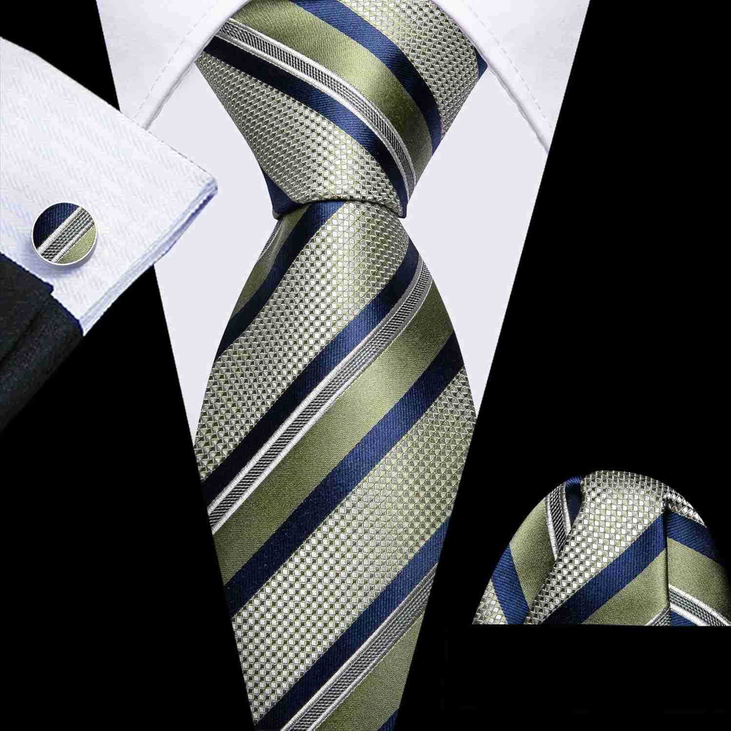 Mens Tie Set Plaid Check Neckties Formal Business Wedding Luxury Pocket Square CufflinksW250904