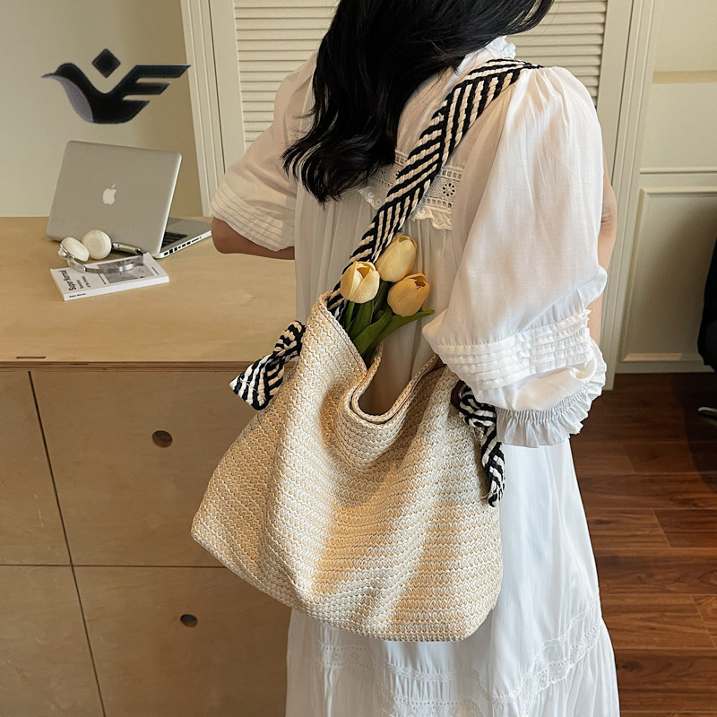 Feiyan Free Shipping New Designer Bag Luxury Shopping Bag Large Capacity Woven Bag Straw Shoulder Bag Beach Vacation Stylish Underarm Bag Large Capaci