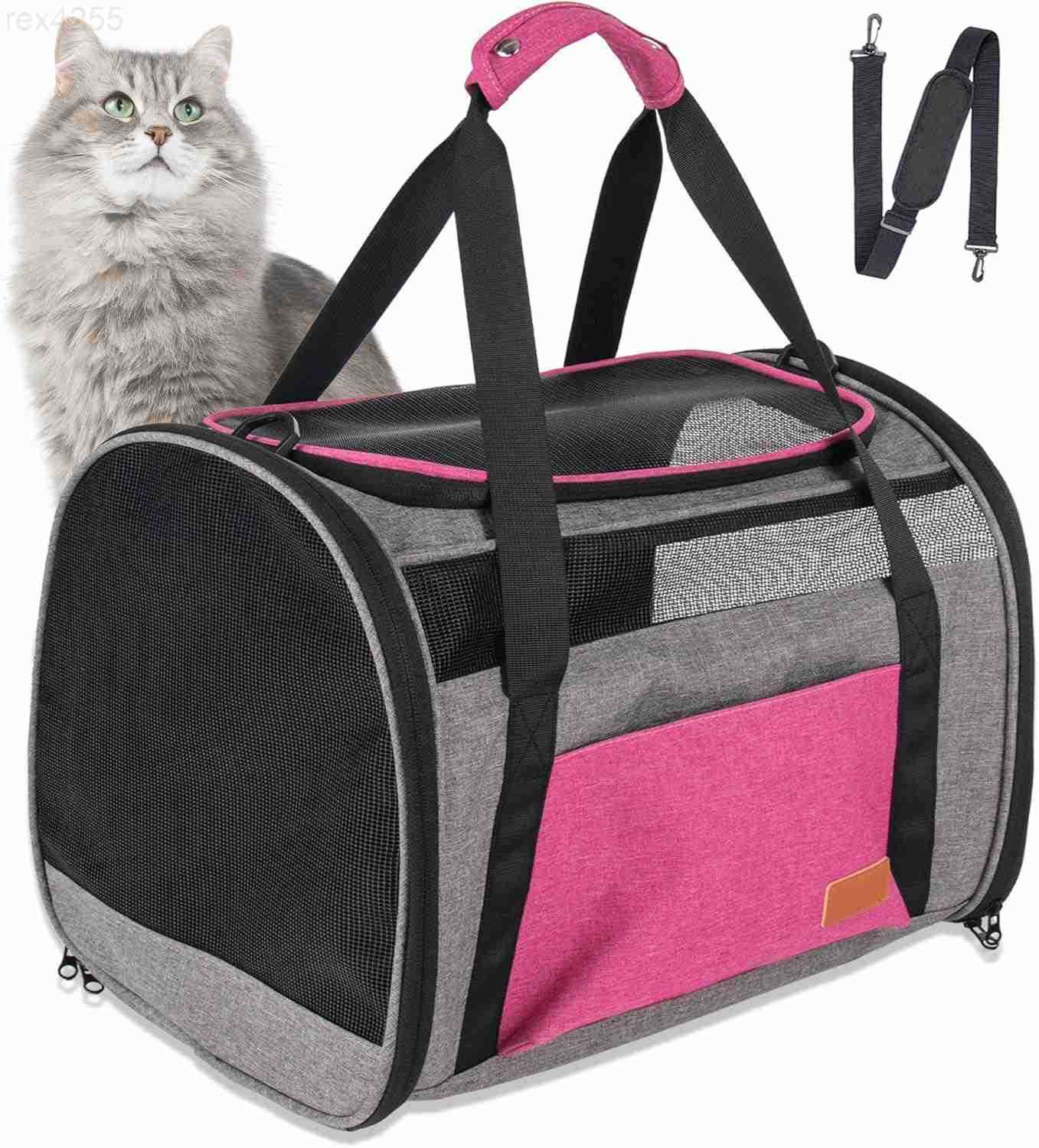 Cat Carrier for Large Cats 20 lbs Soft Sided Breathable Mesh Cat Travel Carrier Large Cat Carrier Airline Approved Washable Pet Carrier for Cats Small