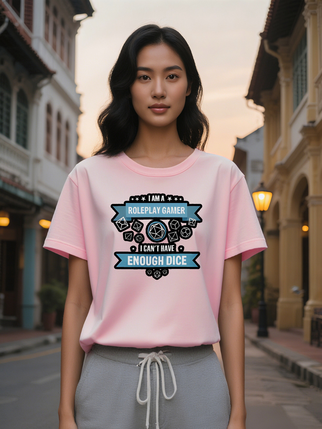 Large XL Casual Crew Neck T-Shirt with I am a Game Player Graphic Print Gamer Gift Regular Fit Summer Tee for Women Plus Size