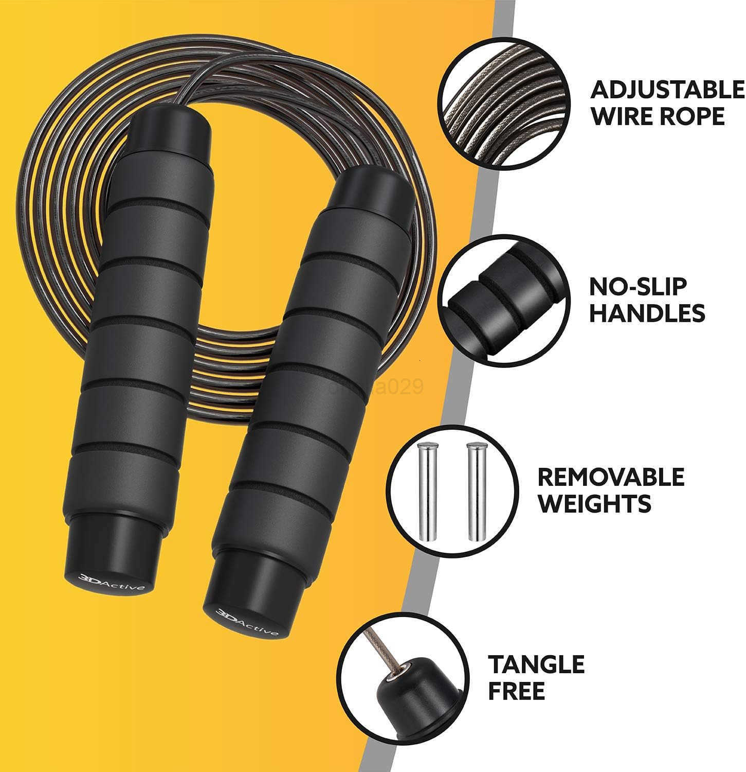 Ab Roller Wheel with Jump Rope Knee Mat Home Gym Exercise Equipment for Abs Workout Core Training Cardio Workouts W250904