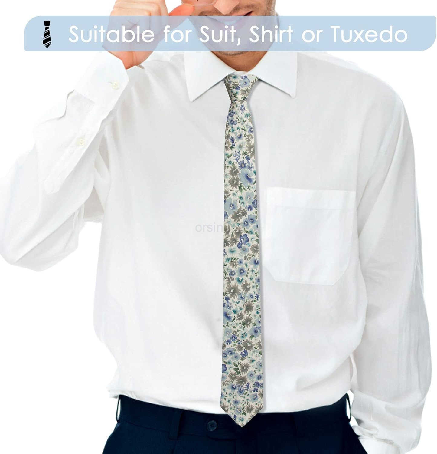 Ties for Men 276 Cotton Floral Tie Mens Neckties for Weddings Groomsmens Dances Party Valentines DayW250904