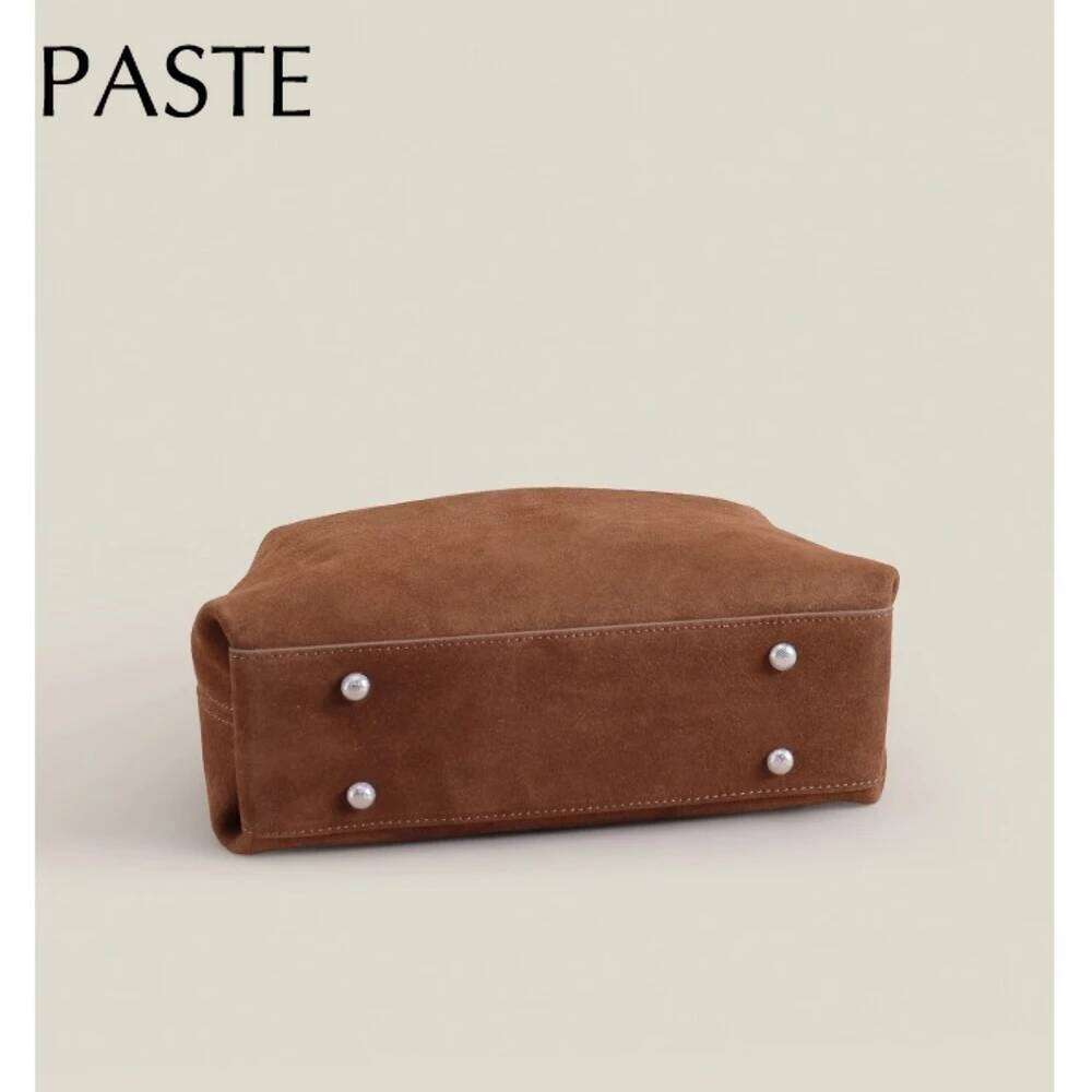 2026 Early Autumn Upgrate Thick Suede Cow Leather Long Strap Women Shoulder Crossbody Bag Matte Nubuck Female Handbag Green