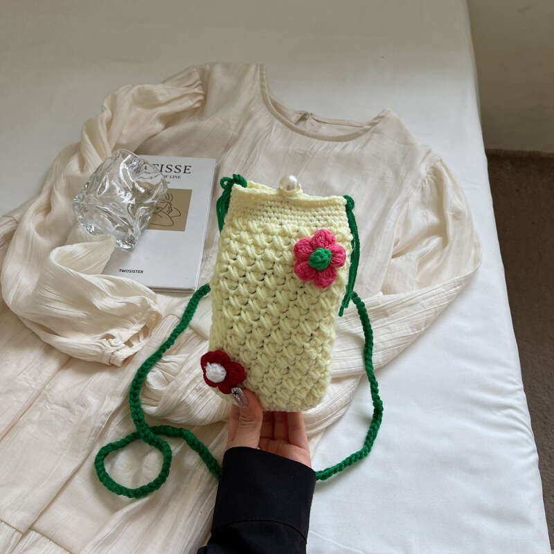 DHEssentials 2025 Mini Crossbody, Knit Flower Tote, Sweet Style Phone Bag