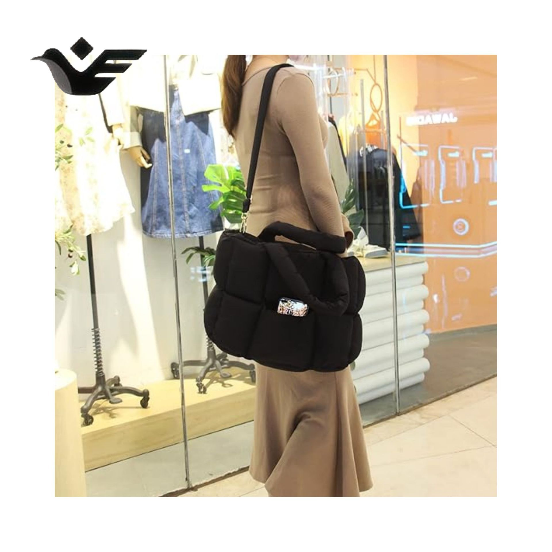 Feiyan Free Shipping New Designer Bag Luxury Shopping Bag Trend New Women's Shoulder Bag Down Cotton Jacket Bag Large Capacity Fashion Handheld T