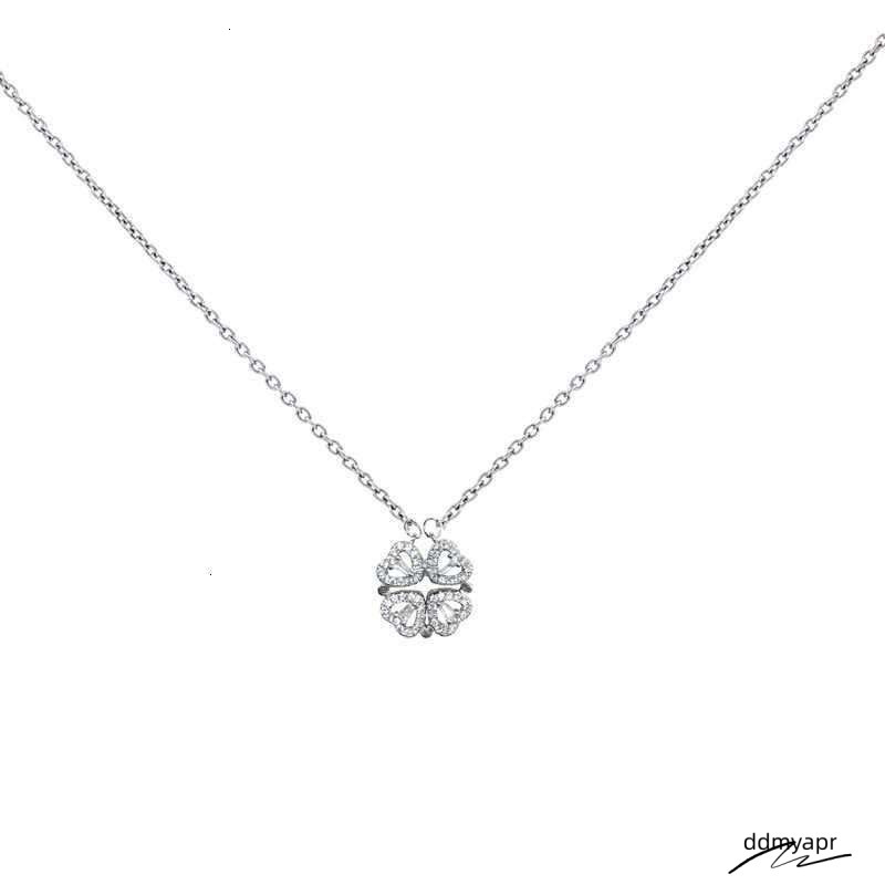 Collections Transformable Four Leaf Clover Ddmyday Heart Pendant Necklace Lucky Charm Gothic Style Jewelry For Women Sweater Chain Ddmyday