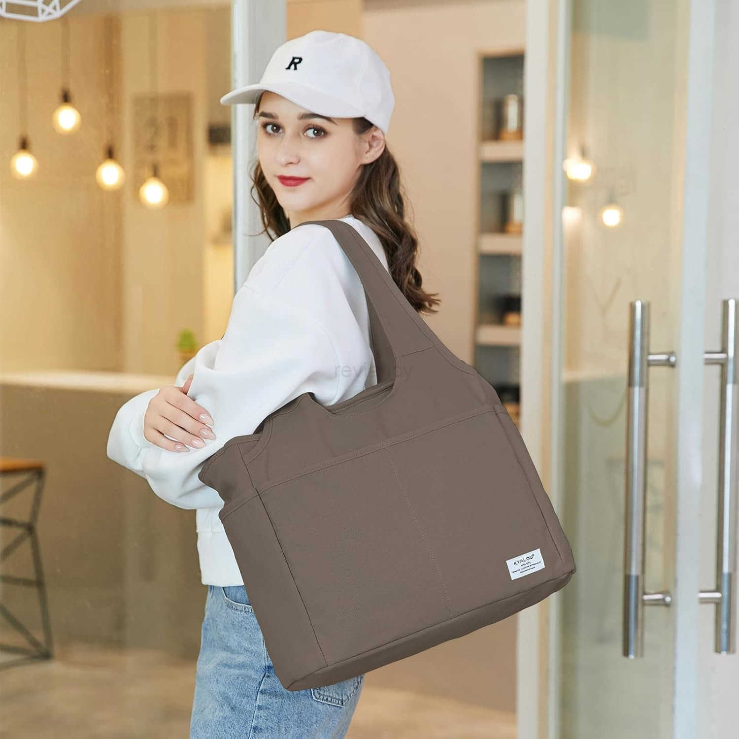 Large Tote Bag Women Casual Shoulder Bags for Work Gym Beach Travel Shopping Grocery CollegeW250904