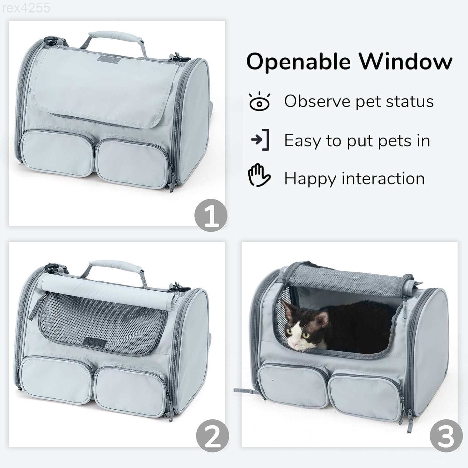 Cat Carrier SoftSided Pet Carriers for Small Dogs and Medium Cats Under 12lb Travel Cat Bag with DoubleSided Cushion and 4 Storage Bags Portable and W