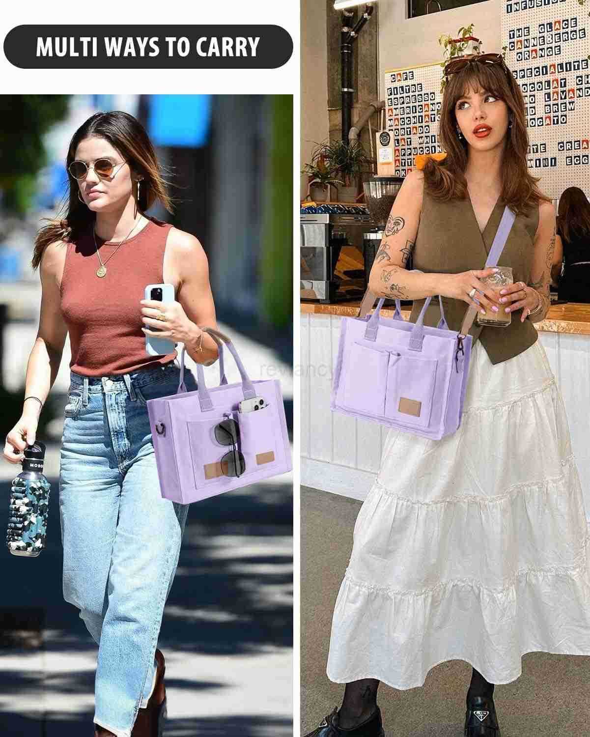 Tote Bags for Women Canvas Tote Purse Crossbody with Pockets Top Handle Shoulder Satchel Bag for WomenW250904