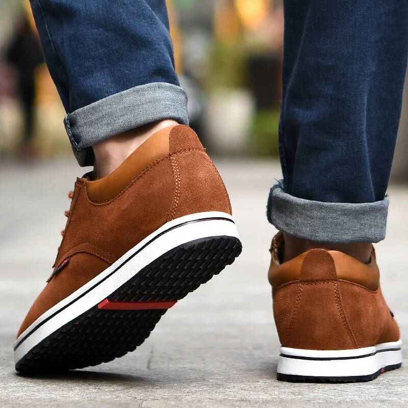 Booster Shoes Lift Men Elevator Sneakers Height Increase Insole 6CM Sport Black Blue Brown ddmysaturn