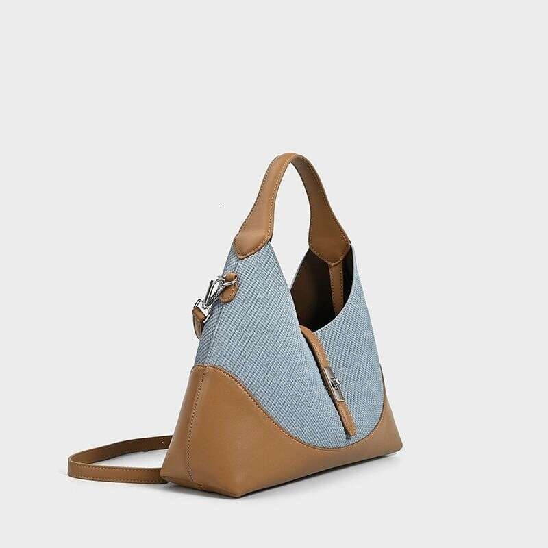 Women's Bags High Grade Contrast Color Niche Design For Women New Dumpling Genuine Leather Commuter Handbag Shoulder Messenger Bag