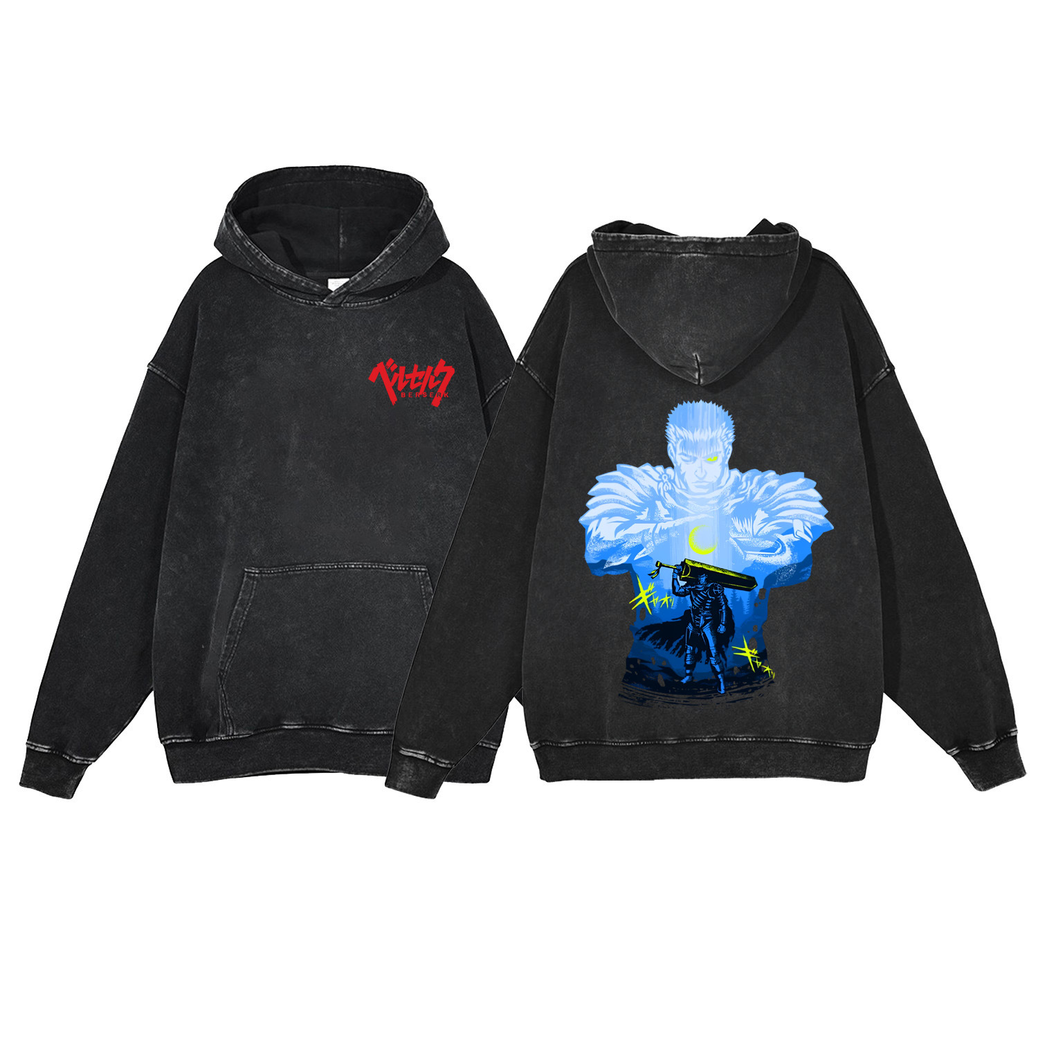 Street Ready Worn-in Look Hooded Jacket from Berserk Series Made of Durable Material - TT8303