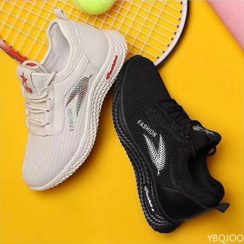 2025 Breathable Shoes Versatile trendy mom Flats Women's Wear resistant Sneakers Soft soled comfort casual ladies shoes Mujer ddmysaturn