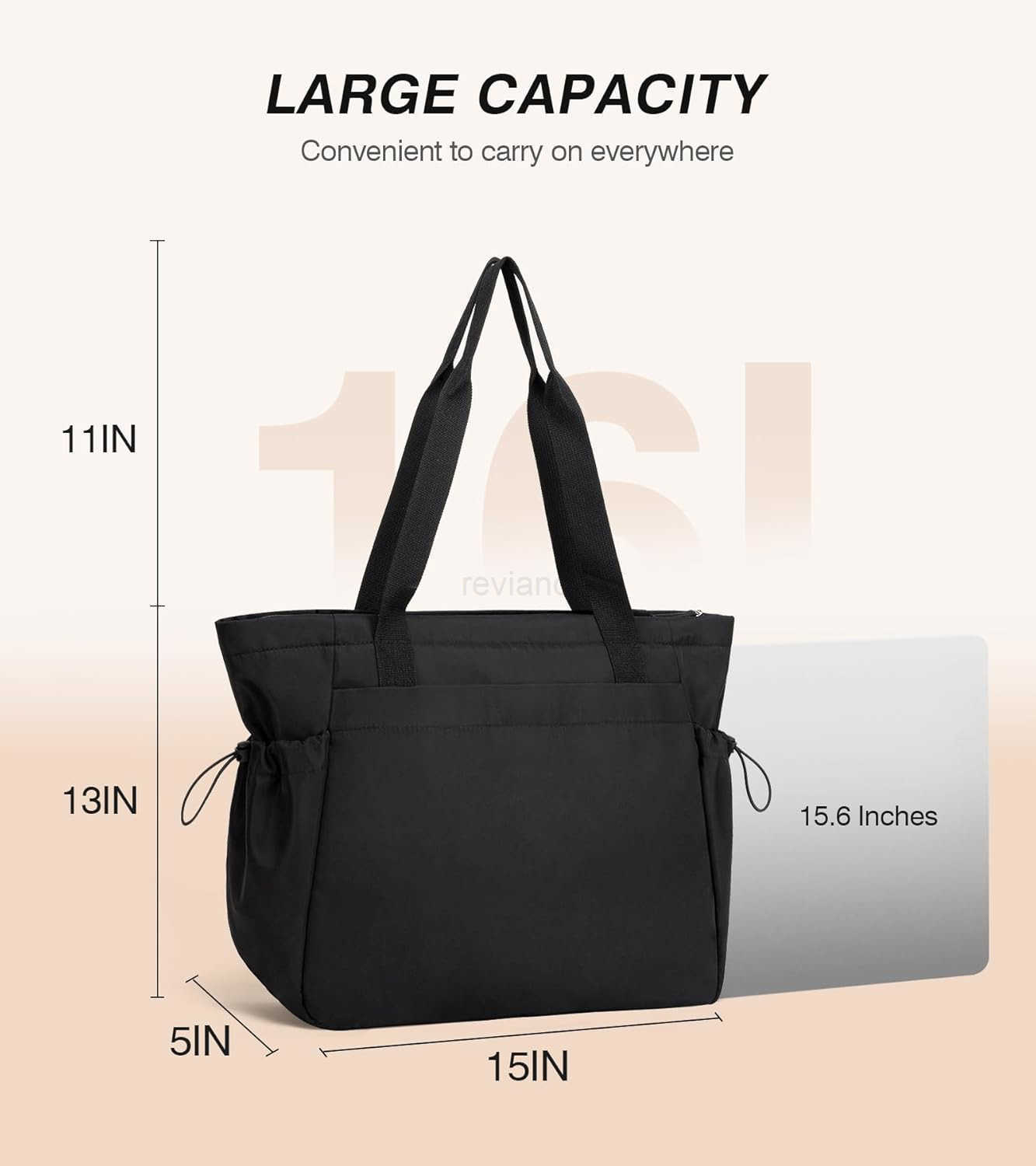 Tote Bag for Women Lightweight Travel Tote Handbags Work Tote Bags with Zipper for Gym Travel WorkW250904
