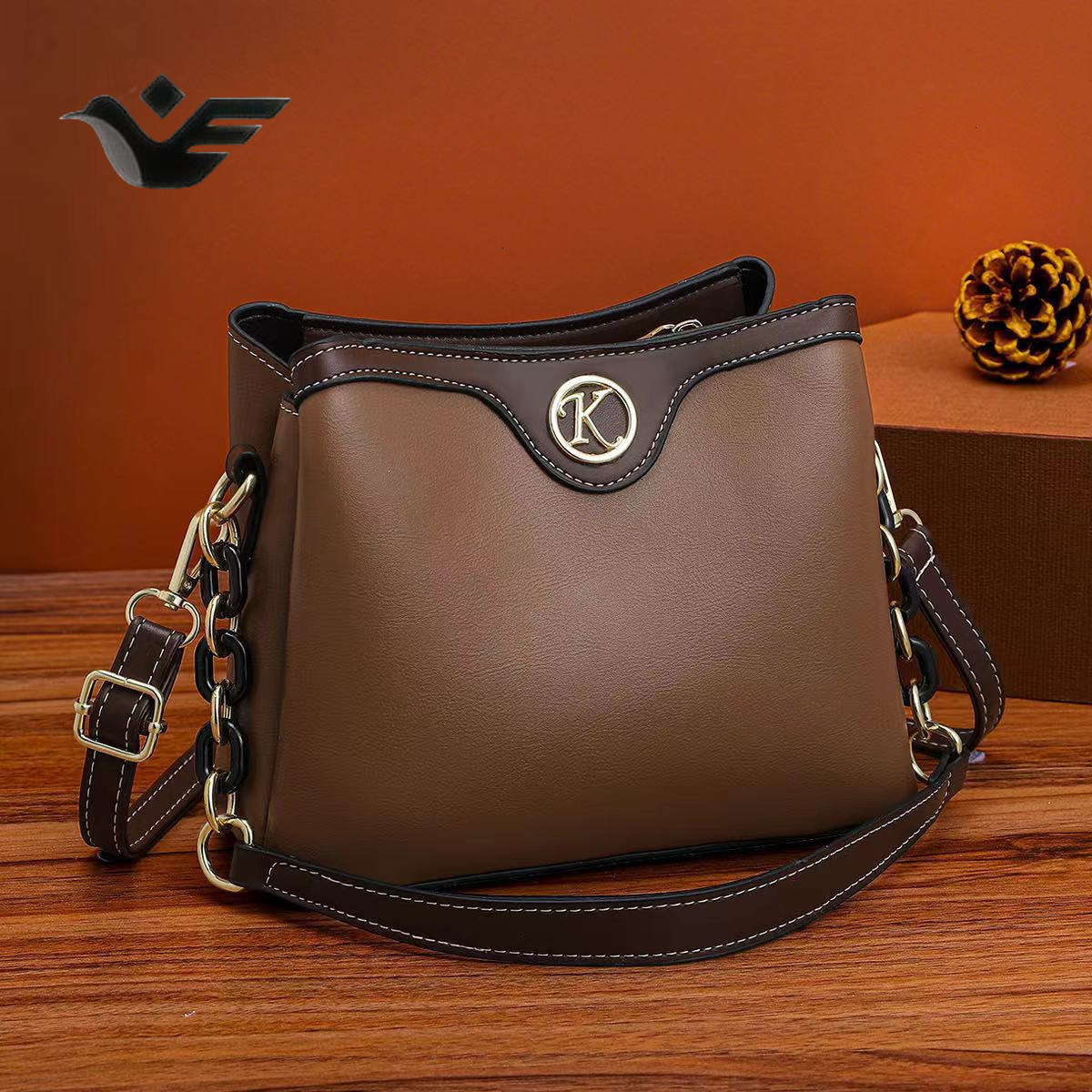 Feiyan Free Shipping New Designer Bag Luxury Shopping Bag 2025 New Fashion Retro Bucket Bag From Manufacturer Cross-border Trendy Large Capacity Shoul