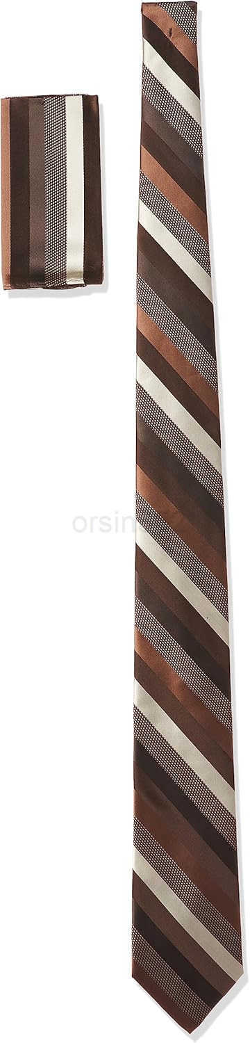 Mens Microfiber Stripped Tie SetW250904