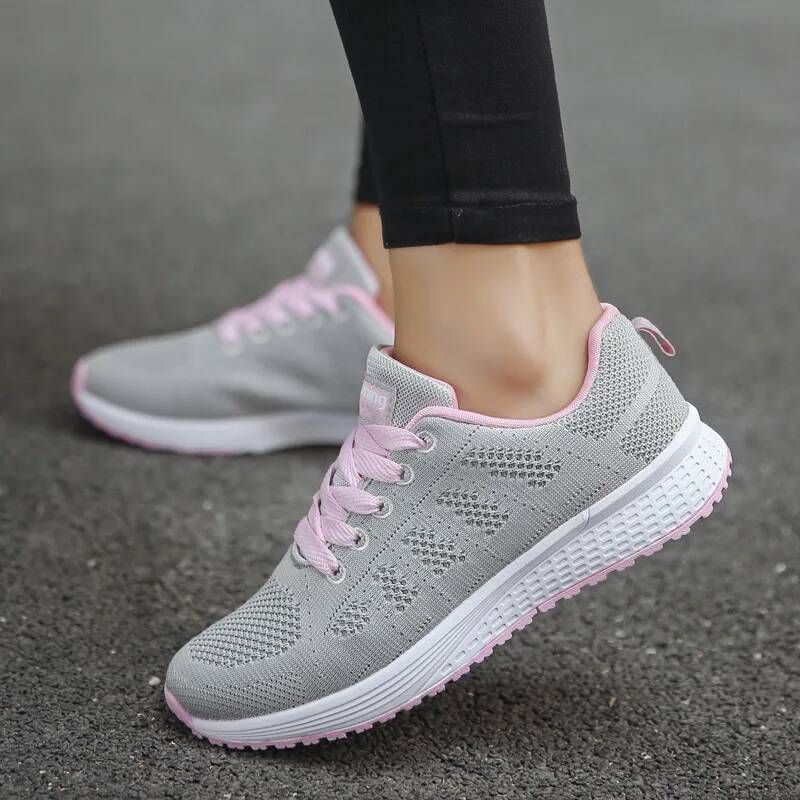 Fashion Breathable Casual Walking Mesh Flat Woman White Sneakers Women 2022 Tenis Feminino Female Shoes ddmysaturn