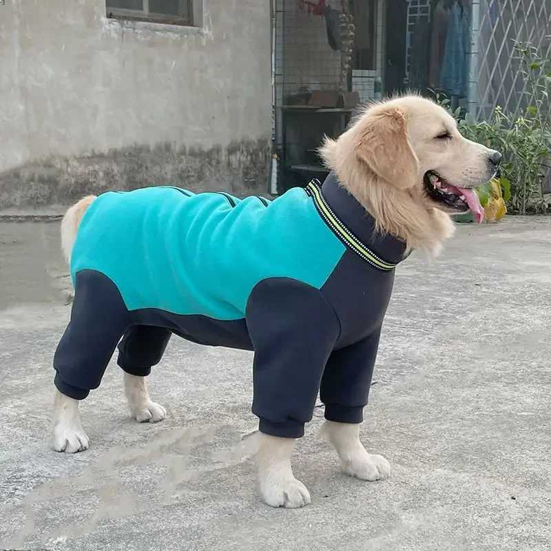 Winter Dog Clothes for Medium Large Dogs Pet Polar fleece Coldproof Warm Cotton Clothing Hoodie Elastic Fourlegged Sweatshirt W250904