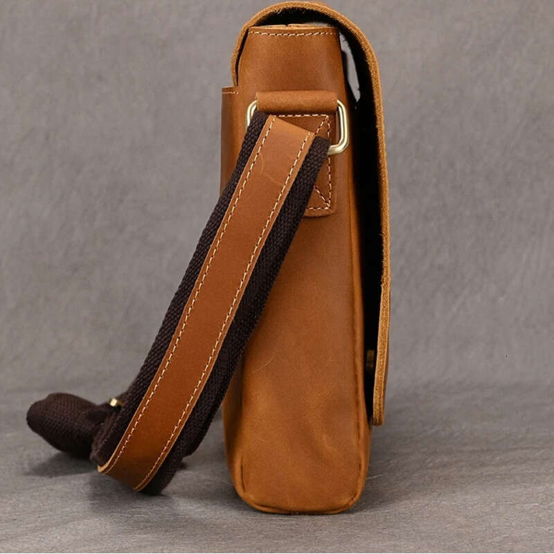 Fashion Crossbody Bags Men Women Genuine Leather Satchels Shoulder Bag Real Cow Leather Unisex Messenger Bag A4 Handbag