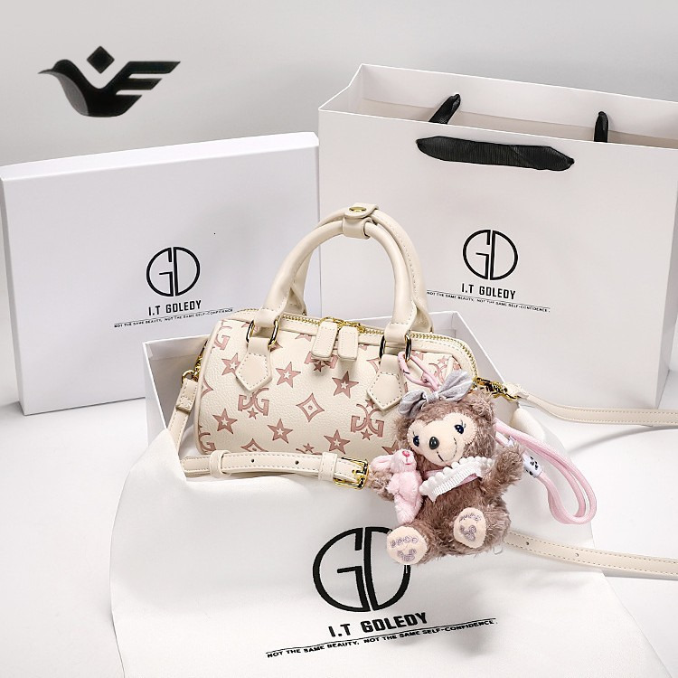 Feiyan Free Shipping New Designer Bag Luxury Shopping Bag High-end Fashion Versatile Single Shoulder Handbag Exquisite Niche Embossed Boston Bag For W