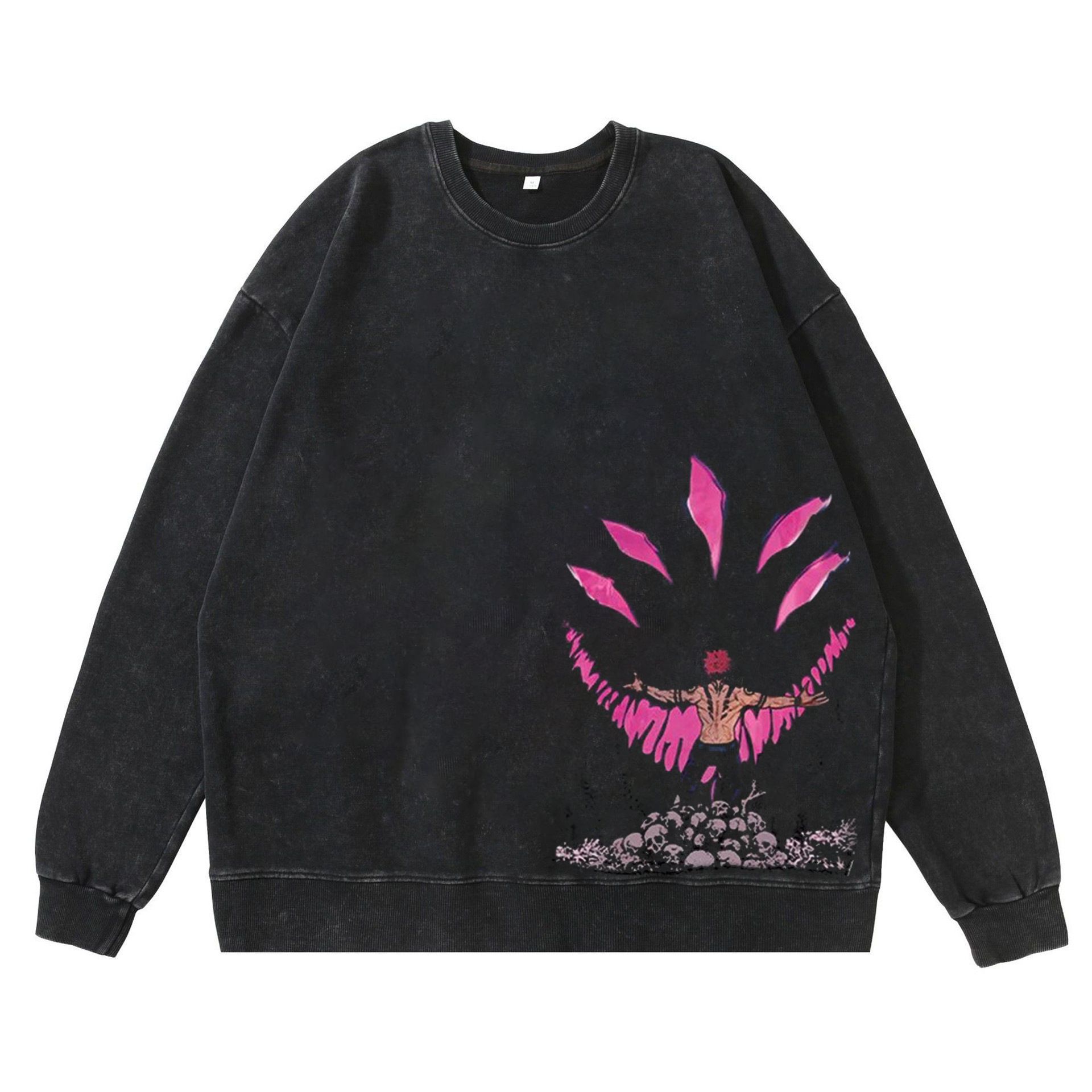 360g Heavyweight Washed Vintage Hoodie Street Hip-Hop Anime Gojo Satoru Jujutsu Kaisen Cotton Autumn Hoodie - TT8207