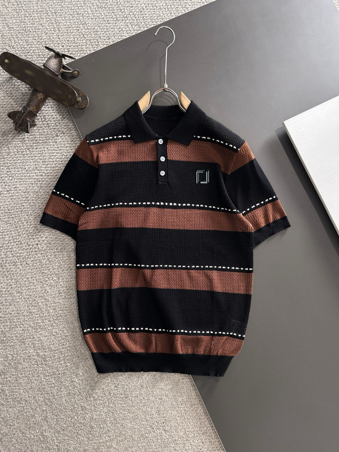 Men's Plus Tees & Polos Round neck embroidered and printed polar style summer wear with street pure cotton r3st