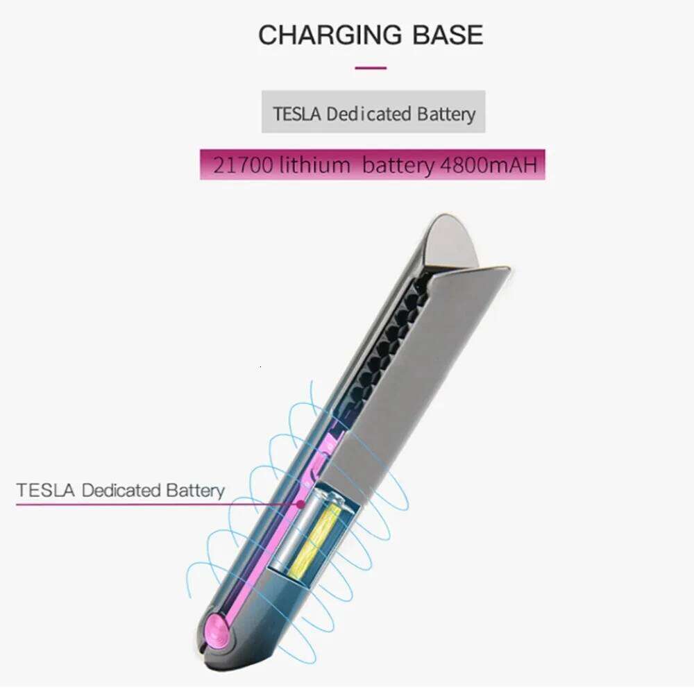 Portable Straightener With Charging Base Wireless Iron Floading Plate And Comb PTC Hair Straightening Device