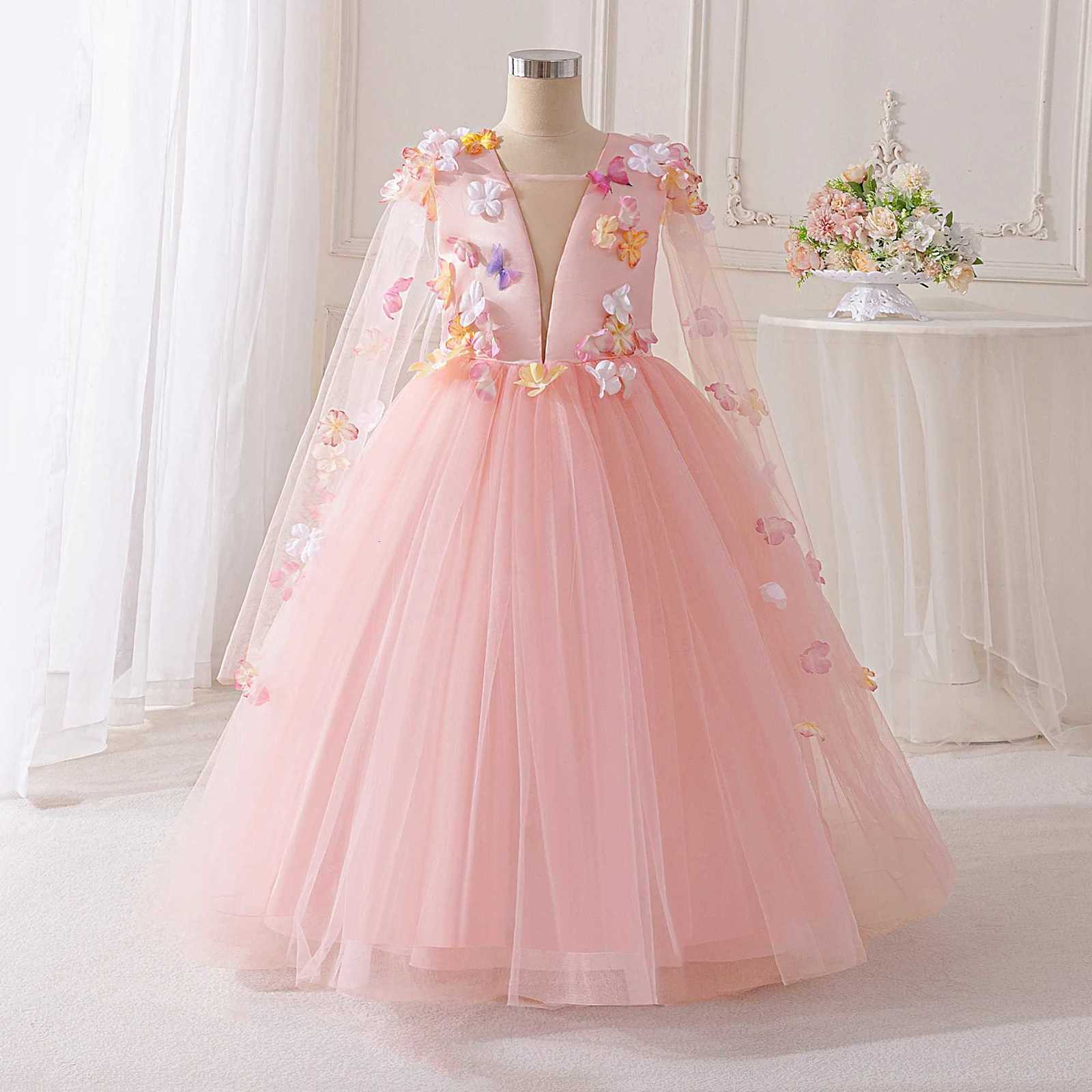 Fairytale Princess Dress Girl Party Princess Style Elegant Dress for Special Occasions Butterfly Design Elegant Dress Z250904