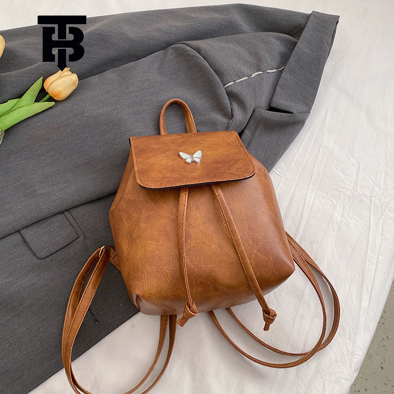 Designer S Bag TB BHULAMTE Vintage Niche Backpack For Women 2025 New High-end Retro Fashion Backpack Versatile Ins Casual Small Bag