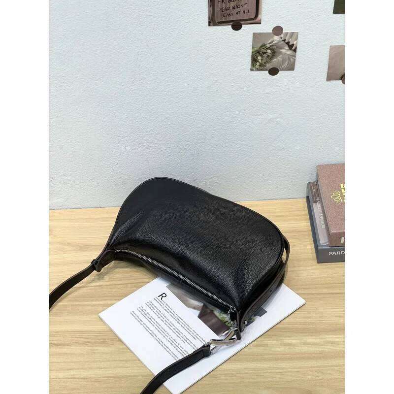 Real Cow Casual Versatile Large Capacity Dumpling Shaped Women's Shoulder Bags Soft Genuine Leather Messenger Handbags