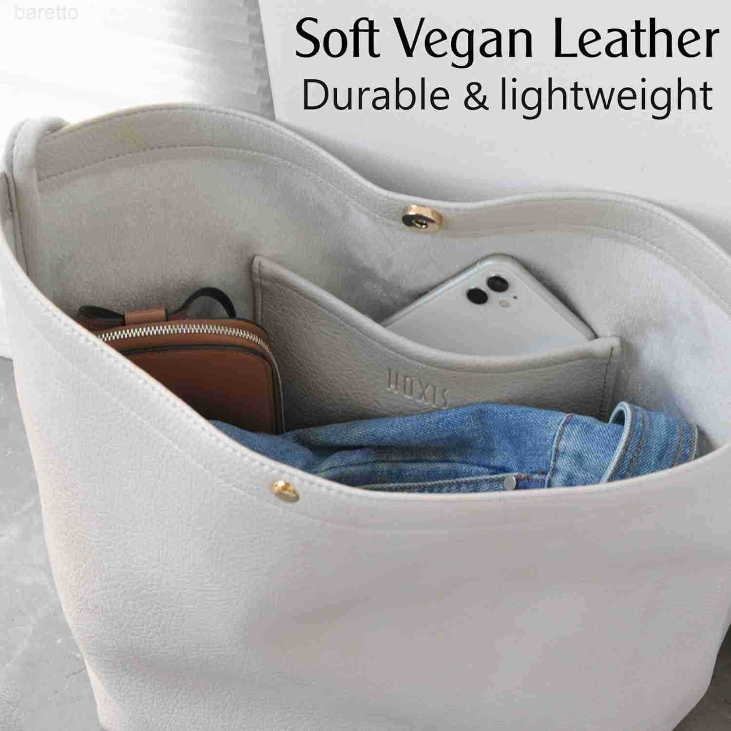 Hobo Bag for Women Vegan Leather Bucket Bags Minimalist Shoulder Handbag M250904