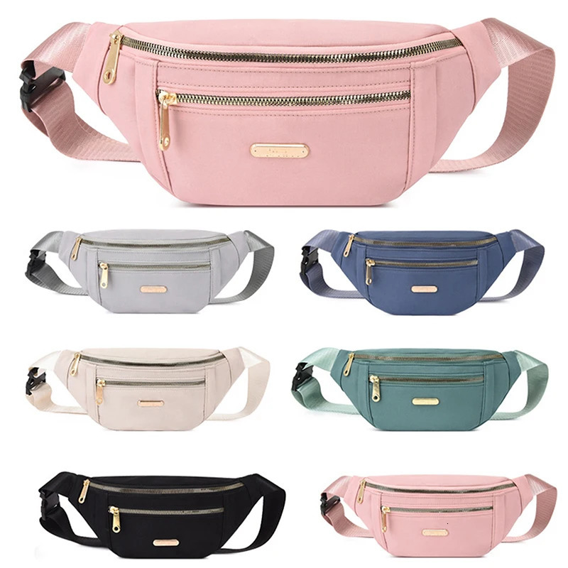 Waist Bags For Women Polyester Leisure Color Waist Bag Shoulder Crossbody Chest Bags Handbags AllMatch Messenger Belt Bags 250903